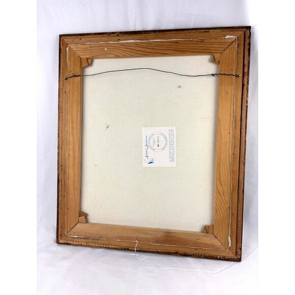 VTG White Cat Oil Painting Signed Original Hand Painted Art Canvas Framed OOAK - Picture 3 of 10